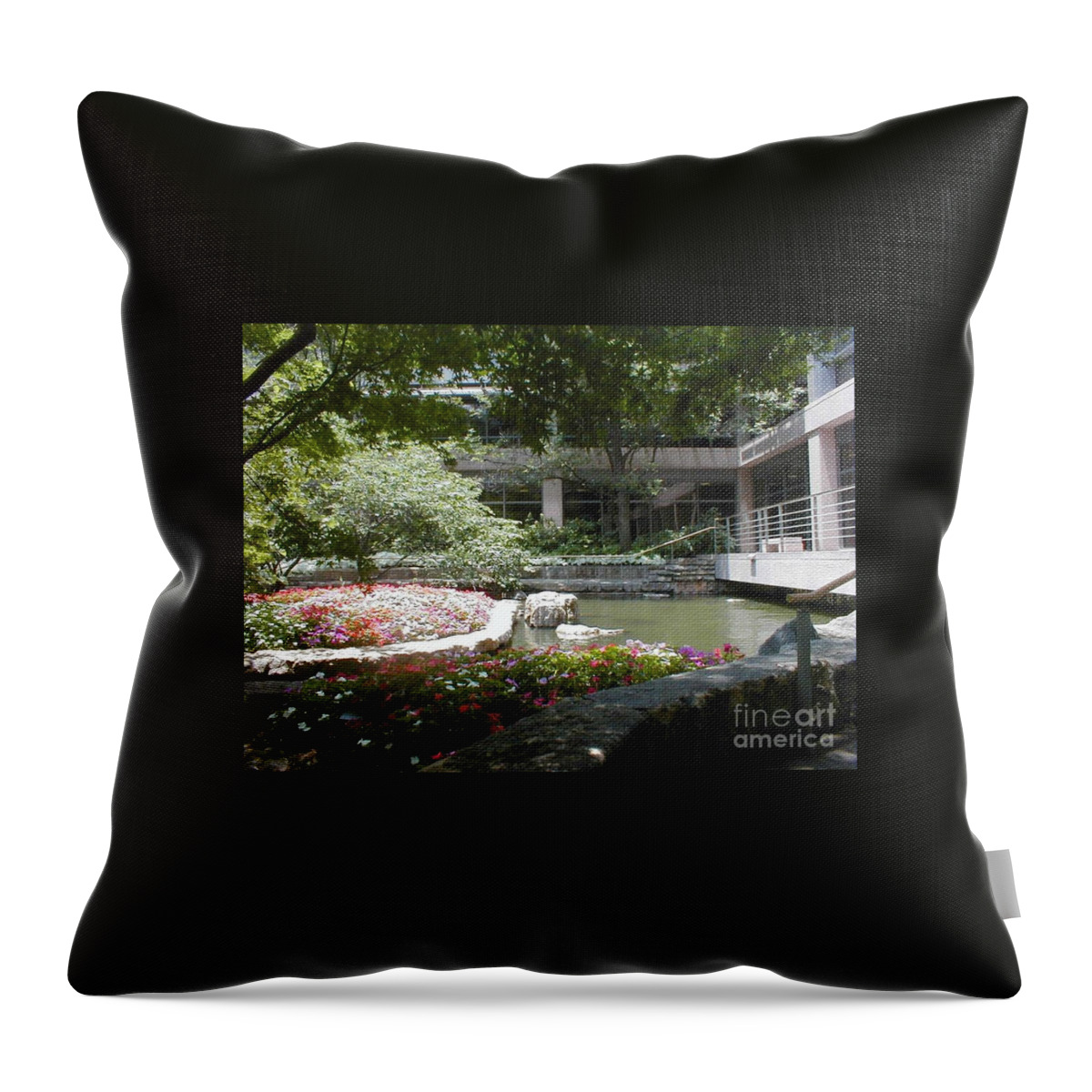 Courtyards Throw Pillow featuring the photograph Inner Courtyard by Vonda Lawson-Rosa