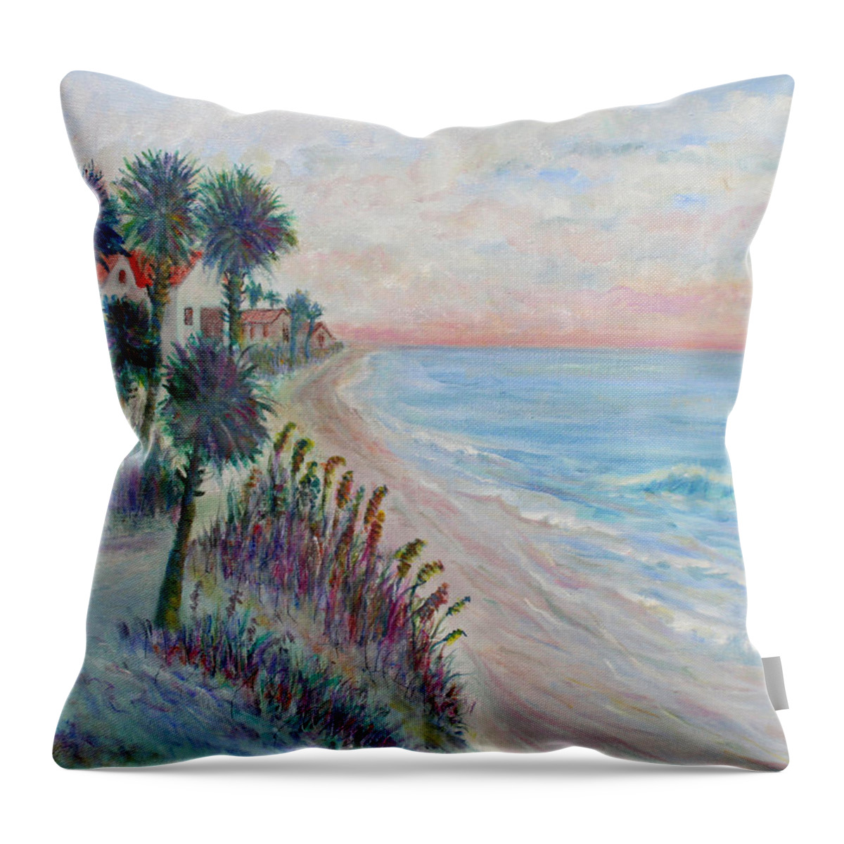 Seascape Throw Pillow featuring the painting Isle of Palms by Ben Kiger