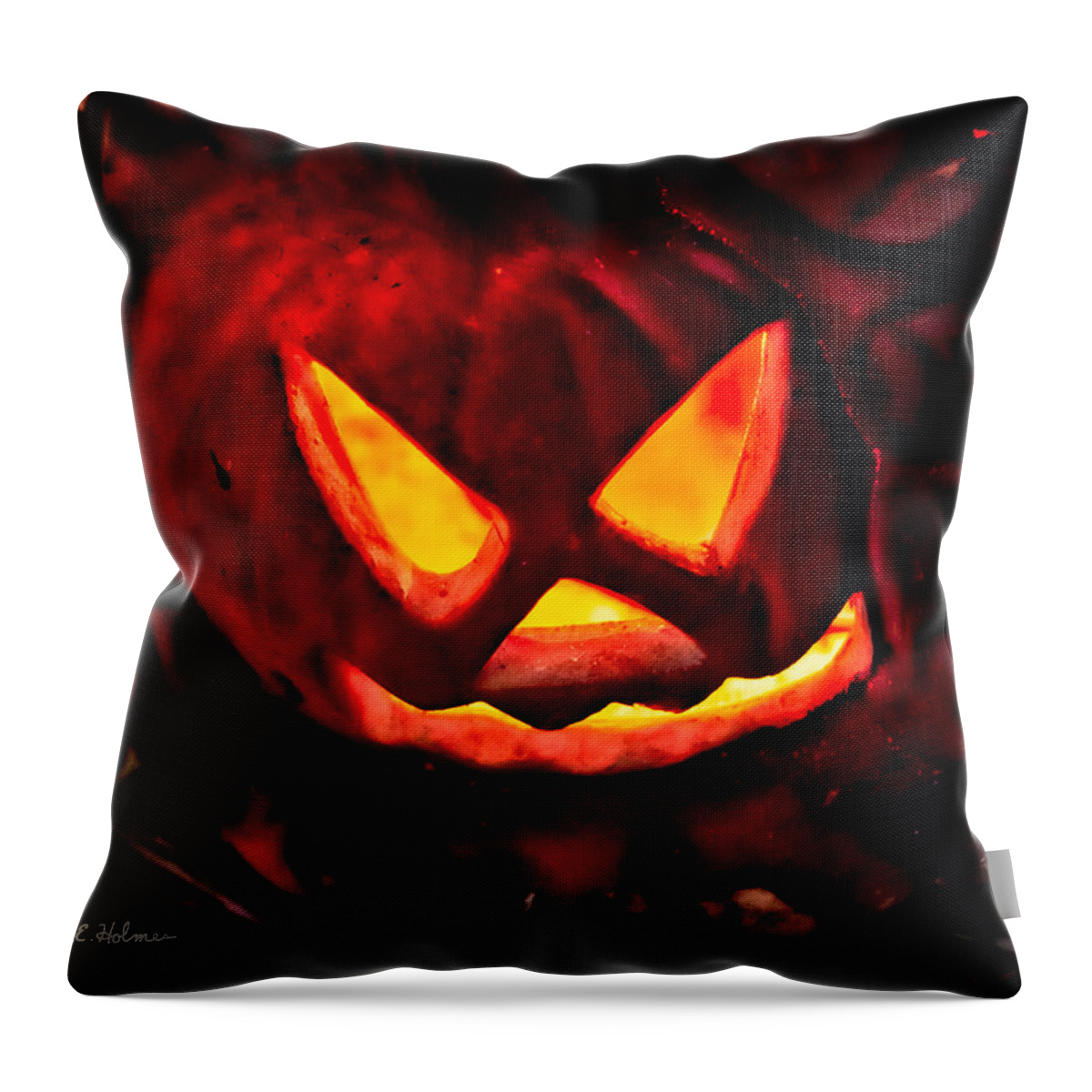 Halloween Throw Pillow featuring the photograph Jack-O-Lantern by Christopher Holmes