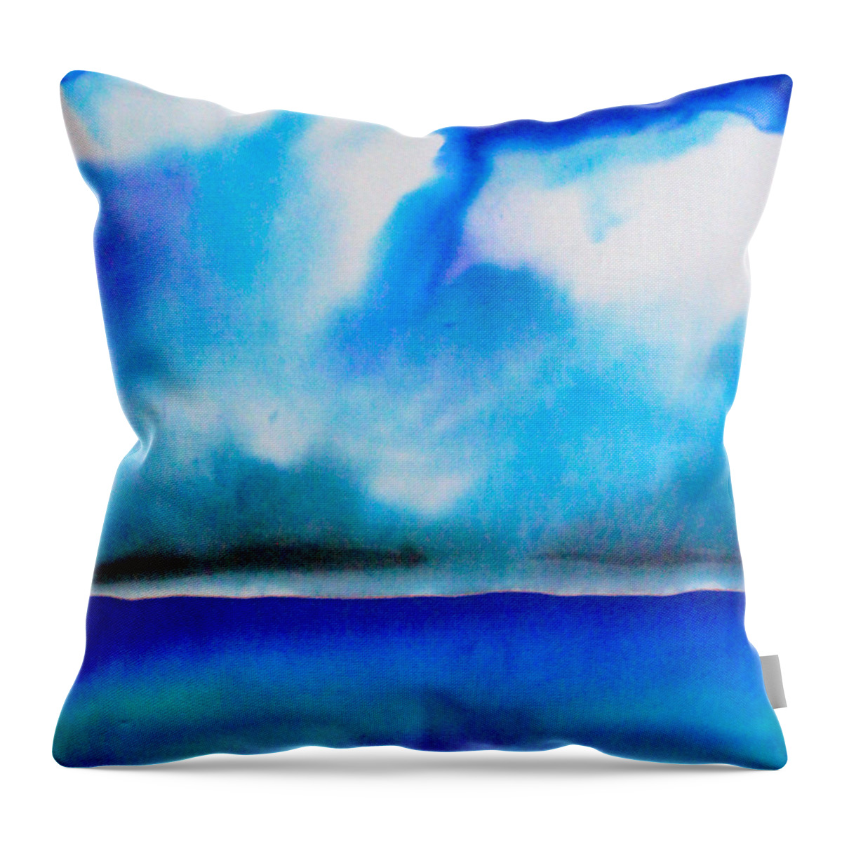 Abstract Painting Throw Pillow featuring the painting Jamaica by Daniel Jean-Baptiste