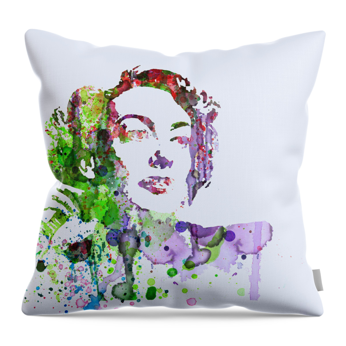 Joan Crawford Throw Pillow featuring the digital art Joan Crawford by Naxart Studio