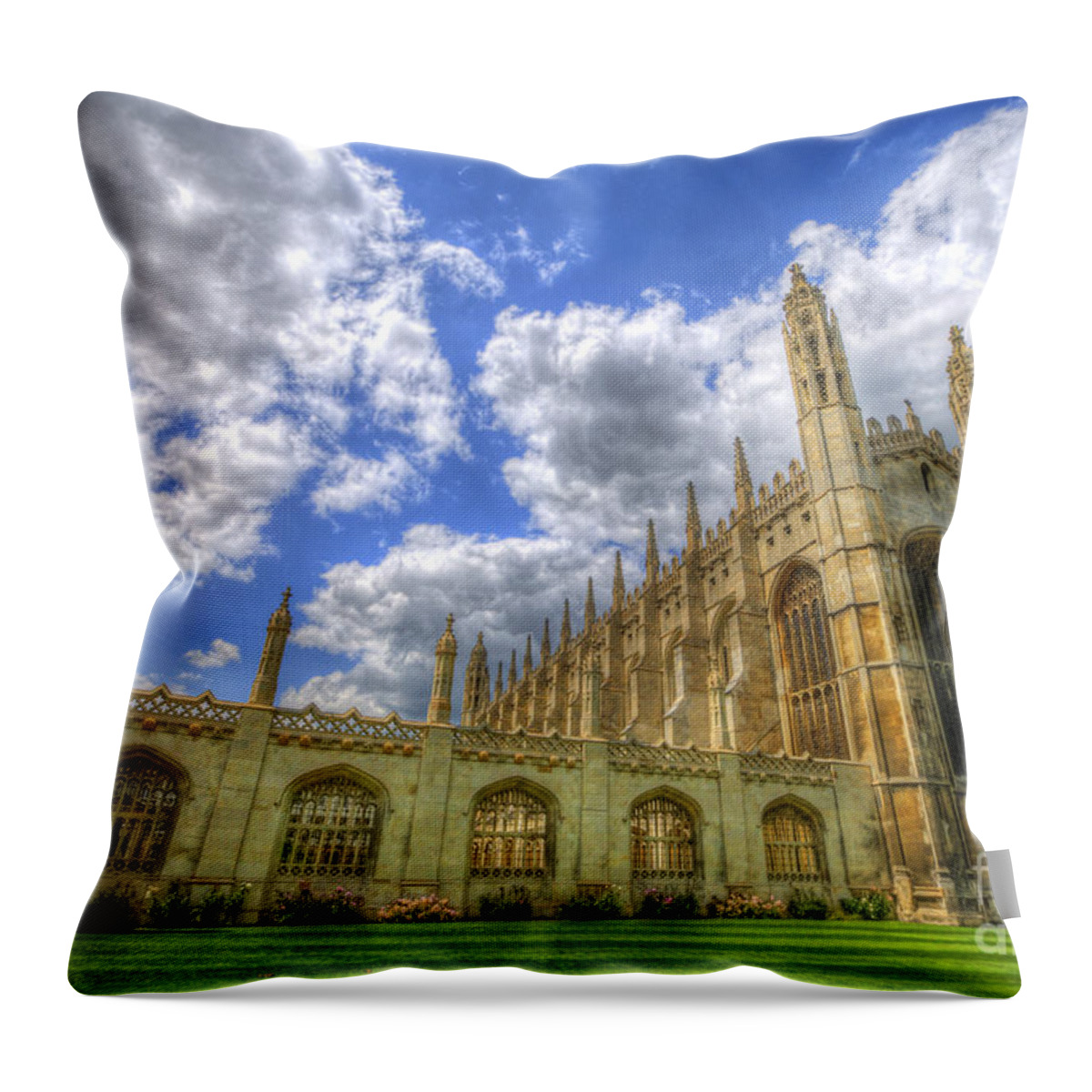 Art Throw Pillow featuring the photograph Kings College - Cambridge by Yhun Suarez