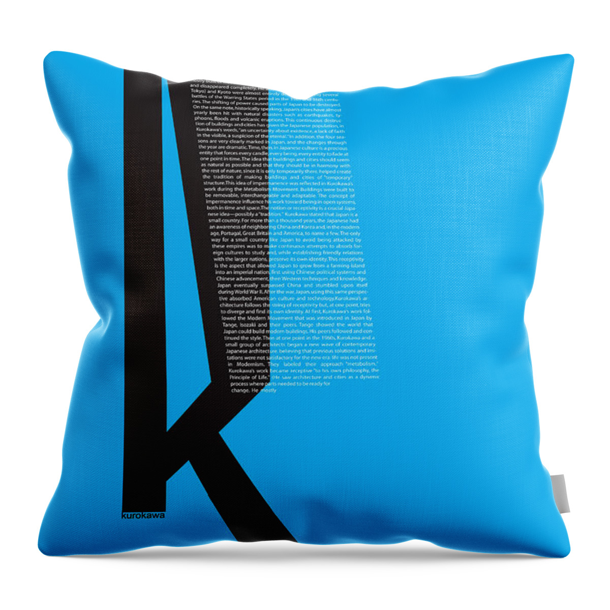 Kurosawa Throw Pillow featuring the digital art Kurosawa Poster by Naxart Studio