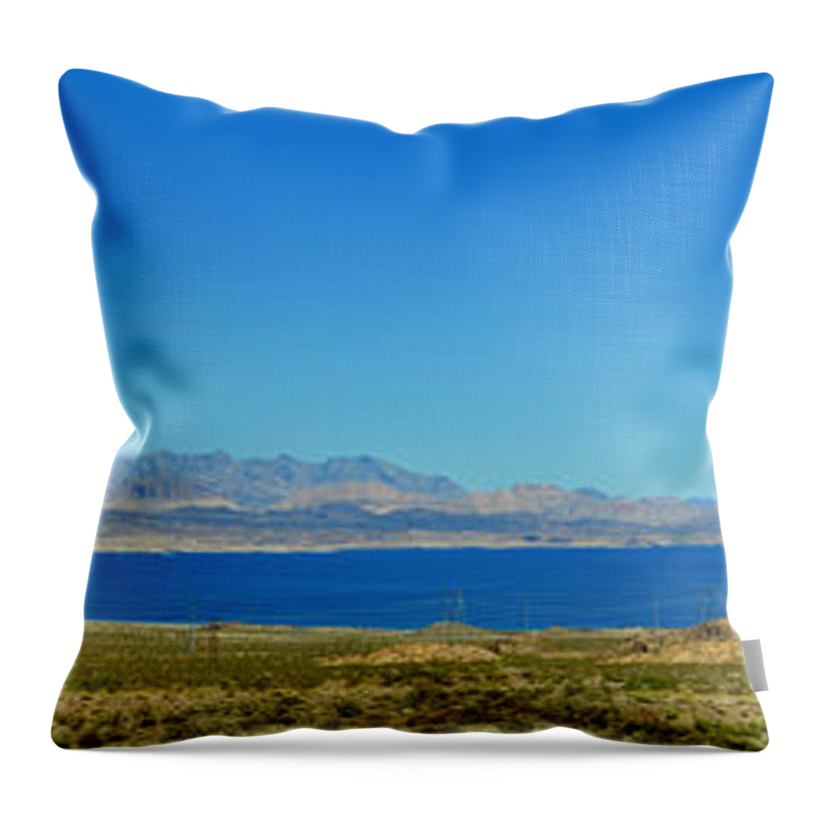 Lake Meade Throw Pillow featuring the photograph Lake Meade Nevada by Dejan Jovanovic
