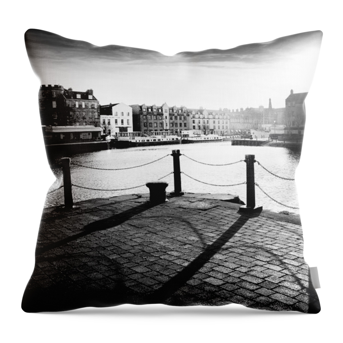 Leith Throw Pillow featuring the photograph Leith Shore Edinburgh by Dorit Fuhg