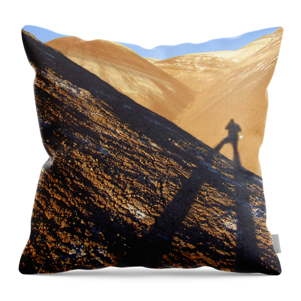 Shadow Throw Pillow featuring the photograph Me and My Shadow - Utah by Mike McGlothlen