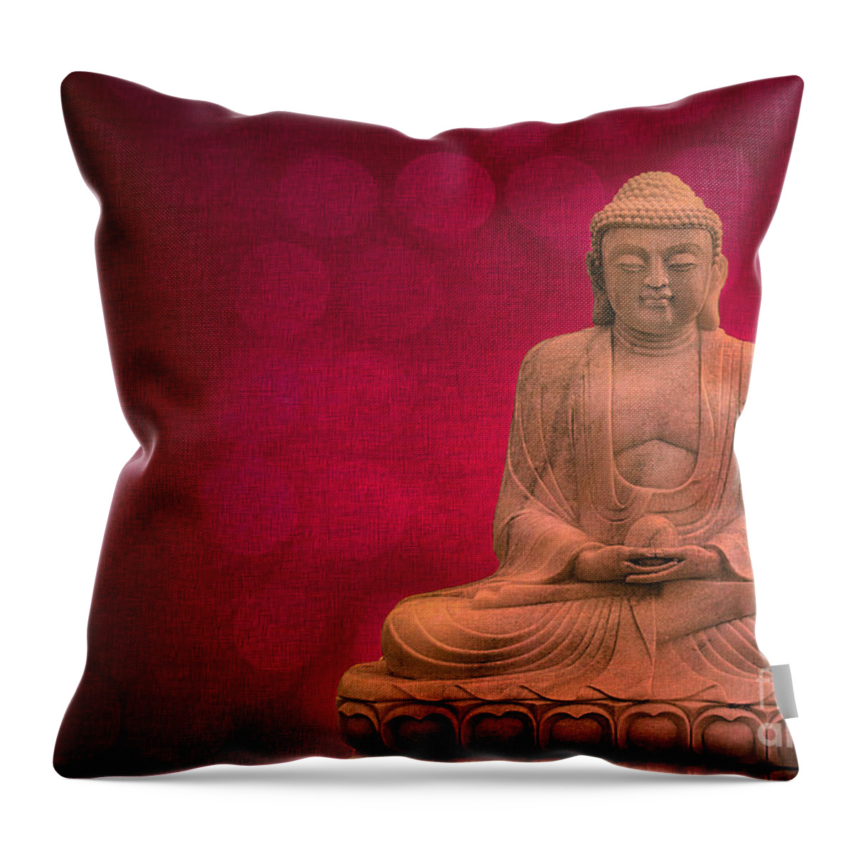 Asia Throw Pillow featuring the photograph Meditation by Hannes Cmarits