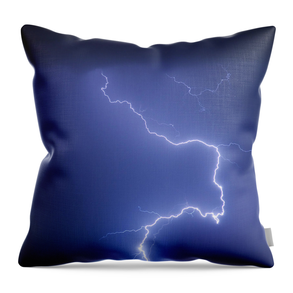 City Throw Pillow featuring the photograph Nature Strikes by James BO Insogna