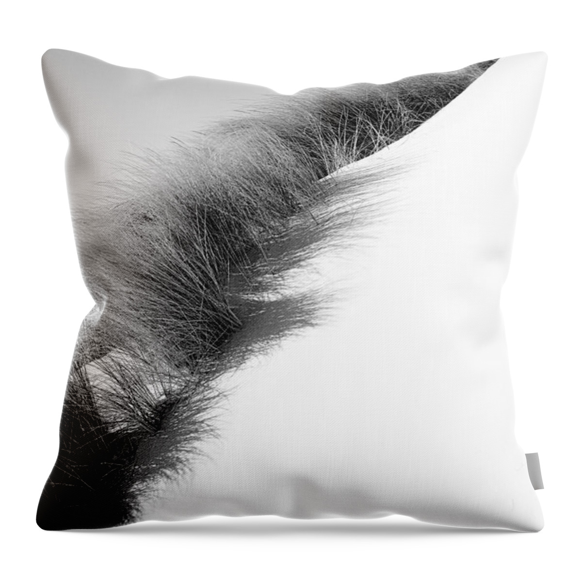 Black And White Art Throw Pillow featuring the photograph Oregon Dune by Bonnie Bruno