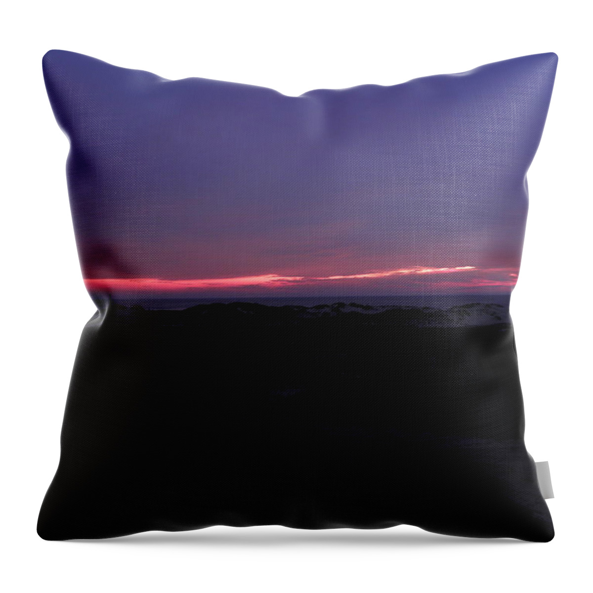 Sunrise Throw Pillow featuring the photograph Pink Sunrise Over The Dunes by Kim Galluzzo Wozniak