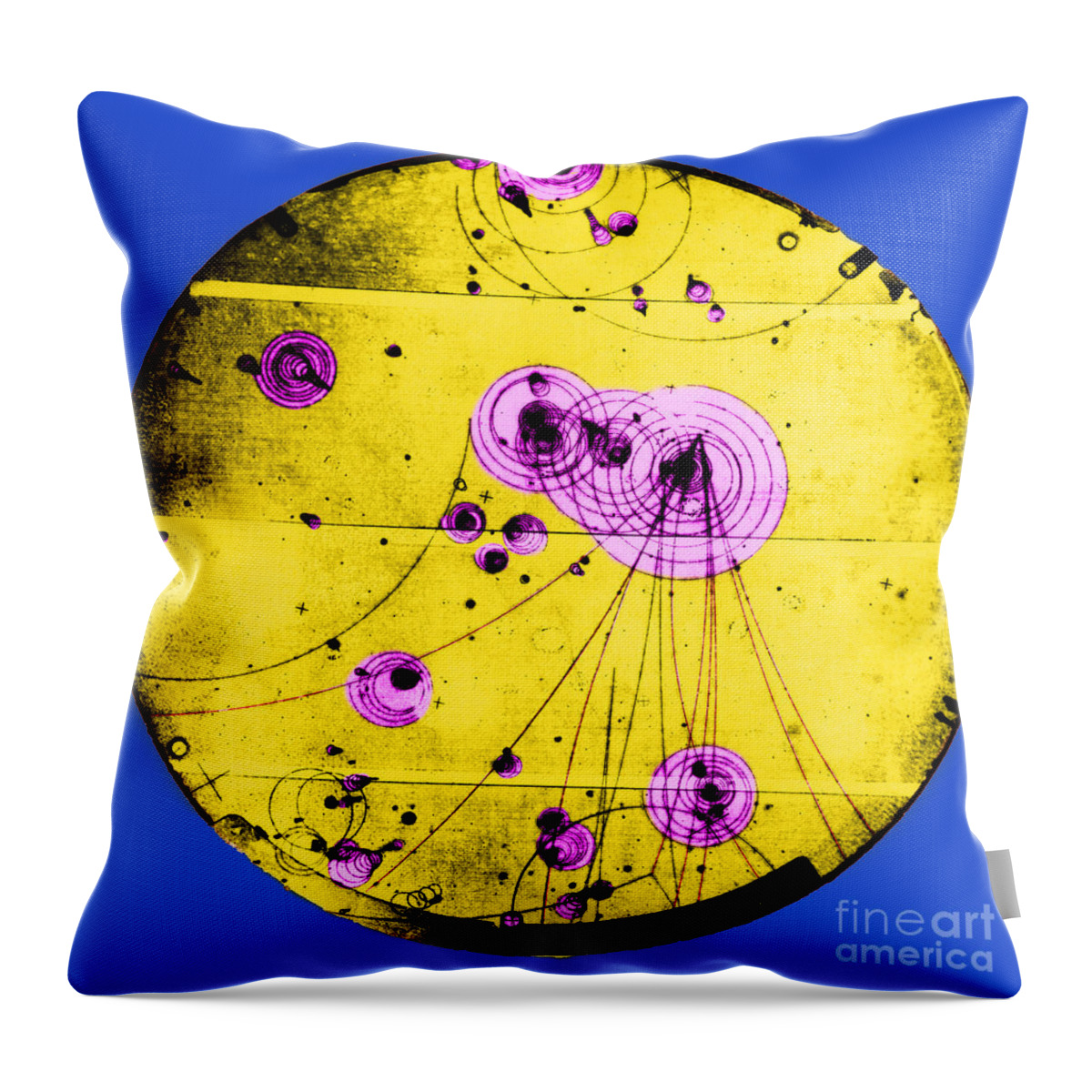 History Throw Pillow featuring the photograph Proton-photon Collision by Omikron