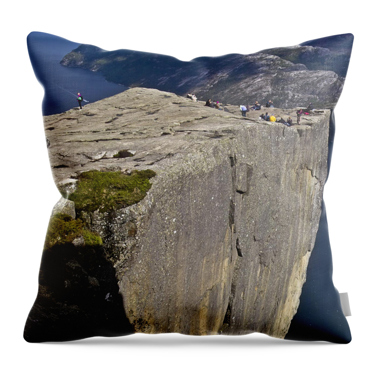Europe Throw Pillow featuring the photograph Pulpit Rock by Heiko Koehrer-Wagner