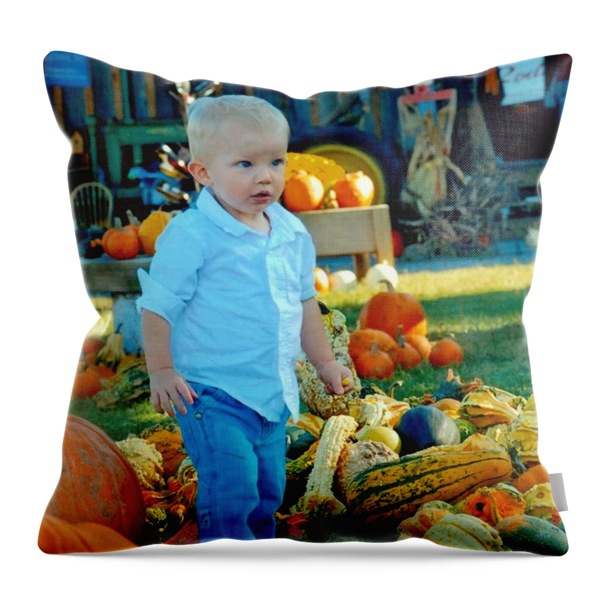 Pumpkin Throw Pillow featuring the photograph Pumpkin by Phil Burton