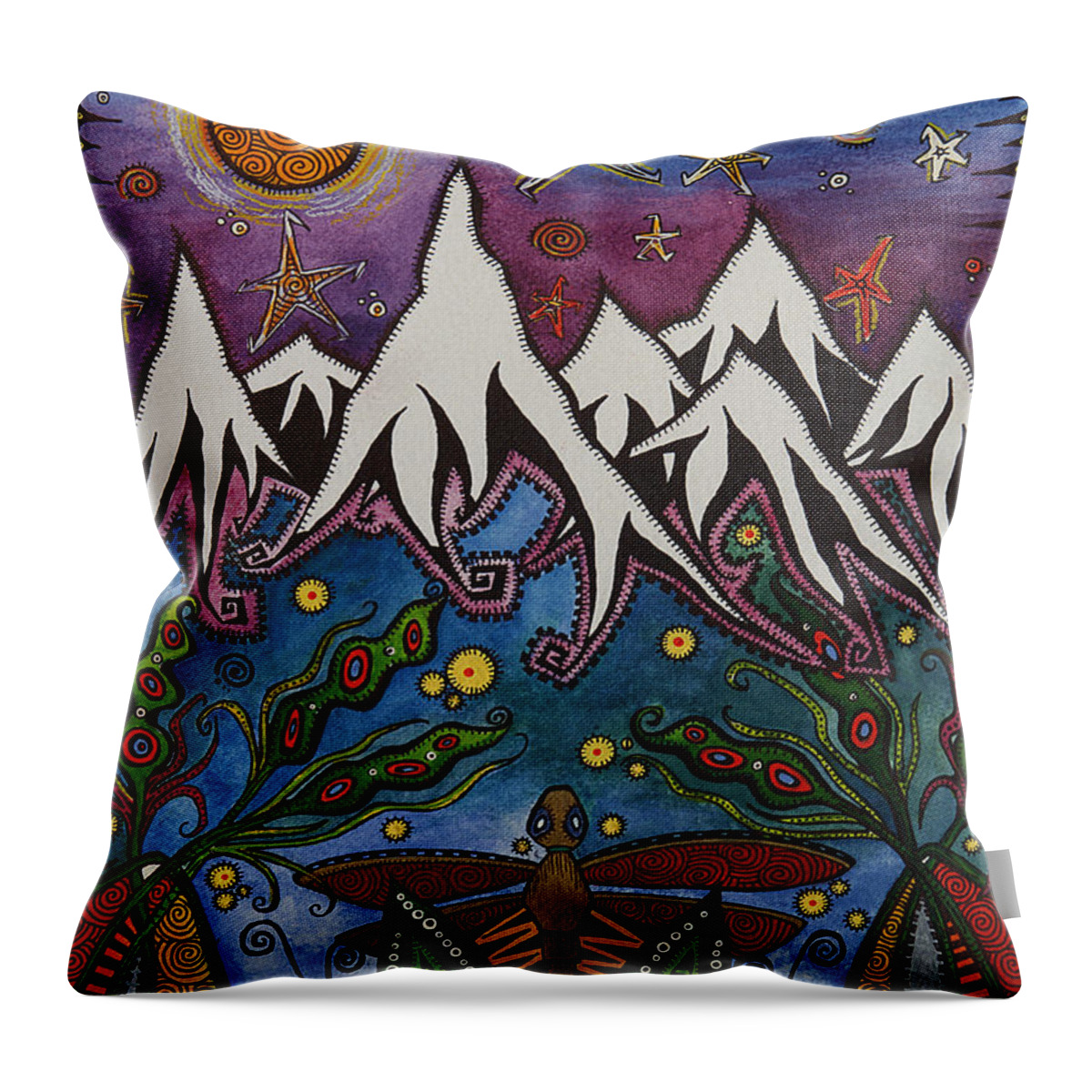 Nature Throw Pillow featuring the painting Realistic Imagination by Tanielle Childers