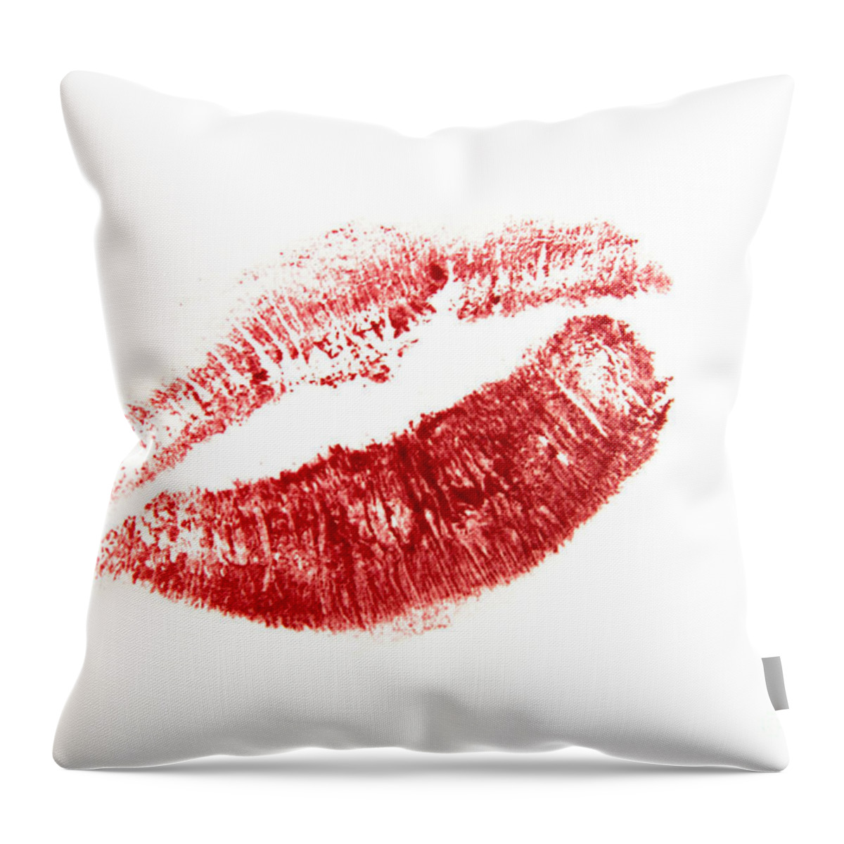 Love Throw Pillow featuring the photograph Red lips by Bernard Jaubert