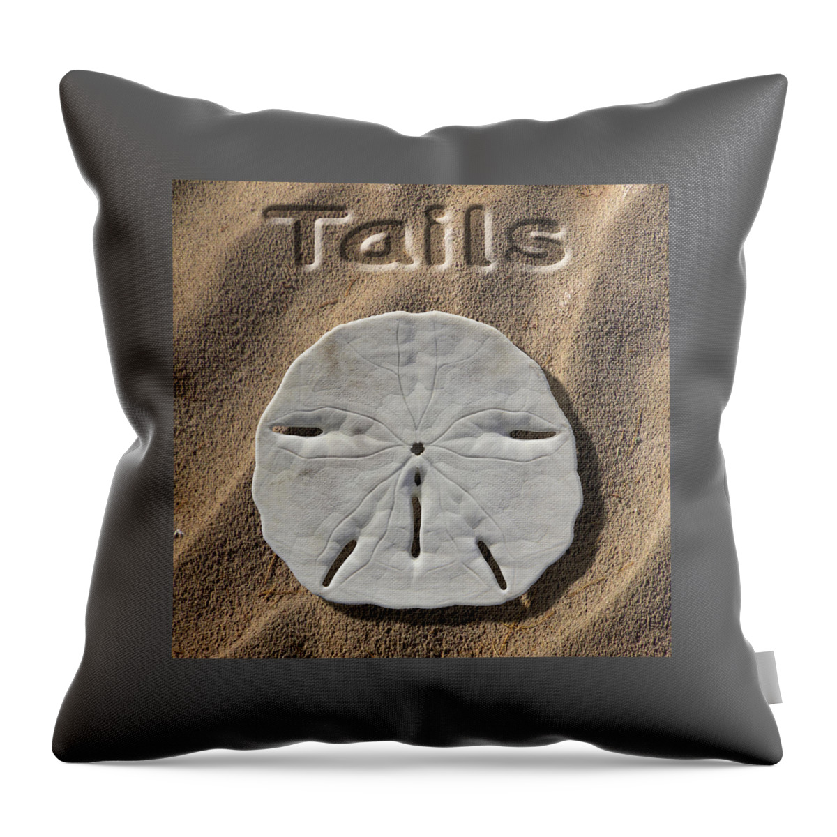 Sand Dollar Throw Pillow featuring the photograph Sand Dollar Tails by Mike McGlothlen