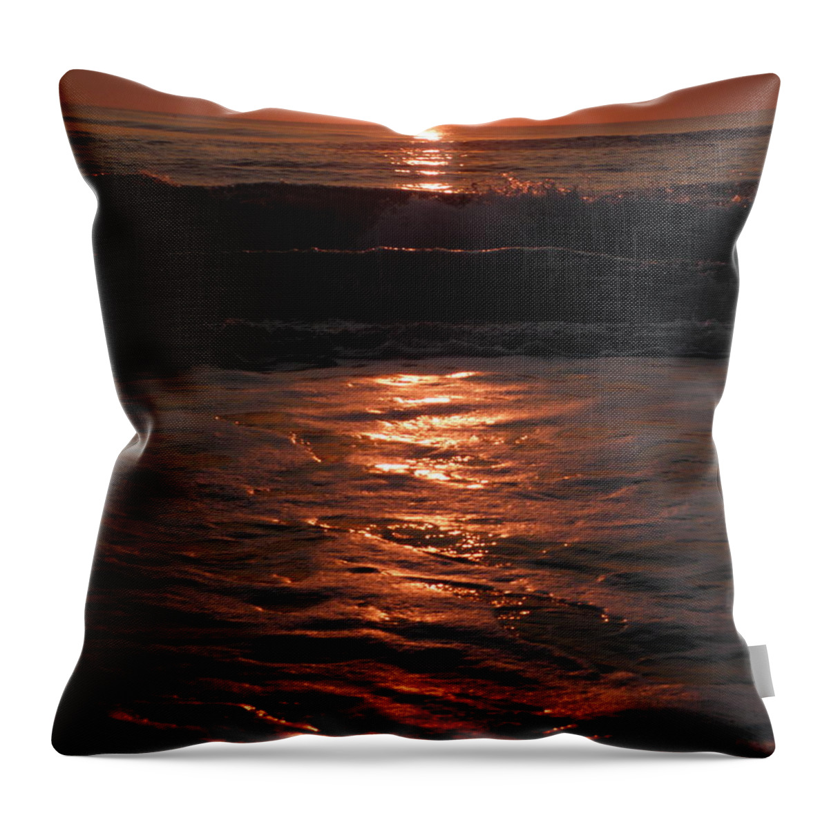 Sea Throw Pillow featuring the photograph Sea Foam And Wave Reflections by Kim Galluzzo Wozniak