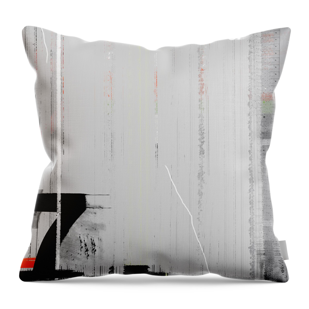Abstract Throw Pillow featuring the digital art Seven by Naxart Studio