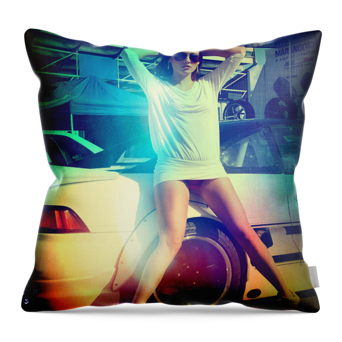 Yhun Suarez Throw Pillow featuring the photograph Sexy Chick by Yhun Suarez