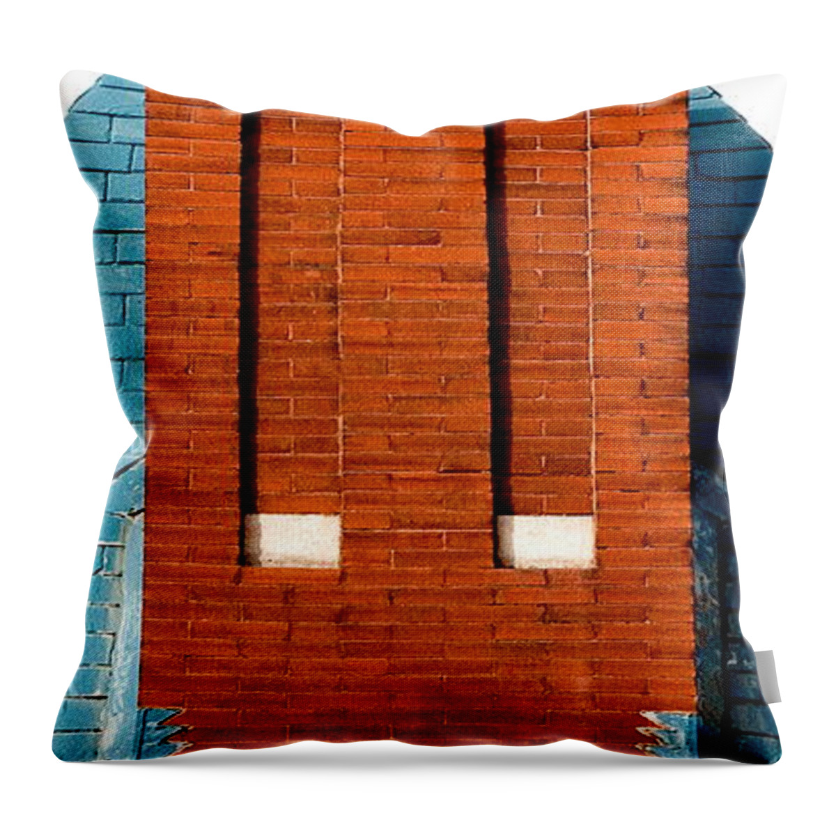 Chimney Throw Pillow featuring the photograph Smokestack For Two by Burney Lieberman