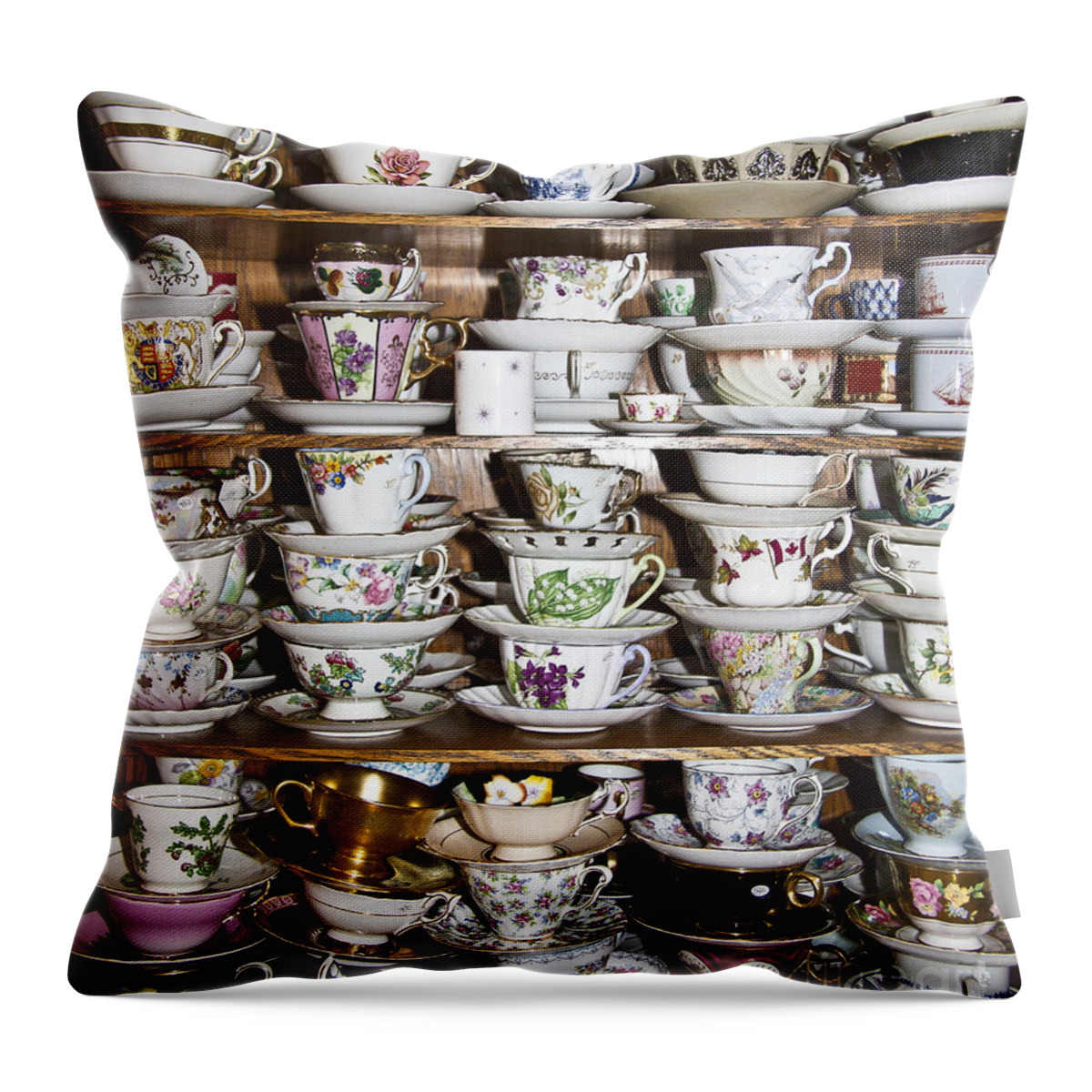 Tea Throw Pillow featuring the photograph So Happy Together by Brenda Giasson