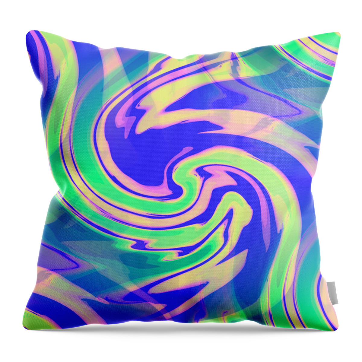 Sorbet Throw Pillow featuring the digital art Sorbet Dreams by Shana Rowe Jackson
