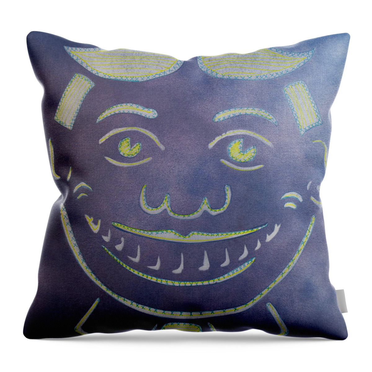 Tillie Of Asbury Park Throw Pillow featuring the painting Stitches Tillie by Patricia Arroyo