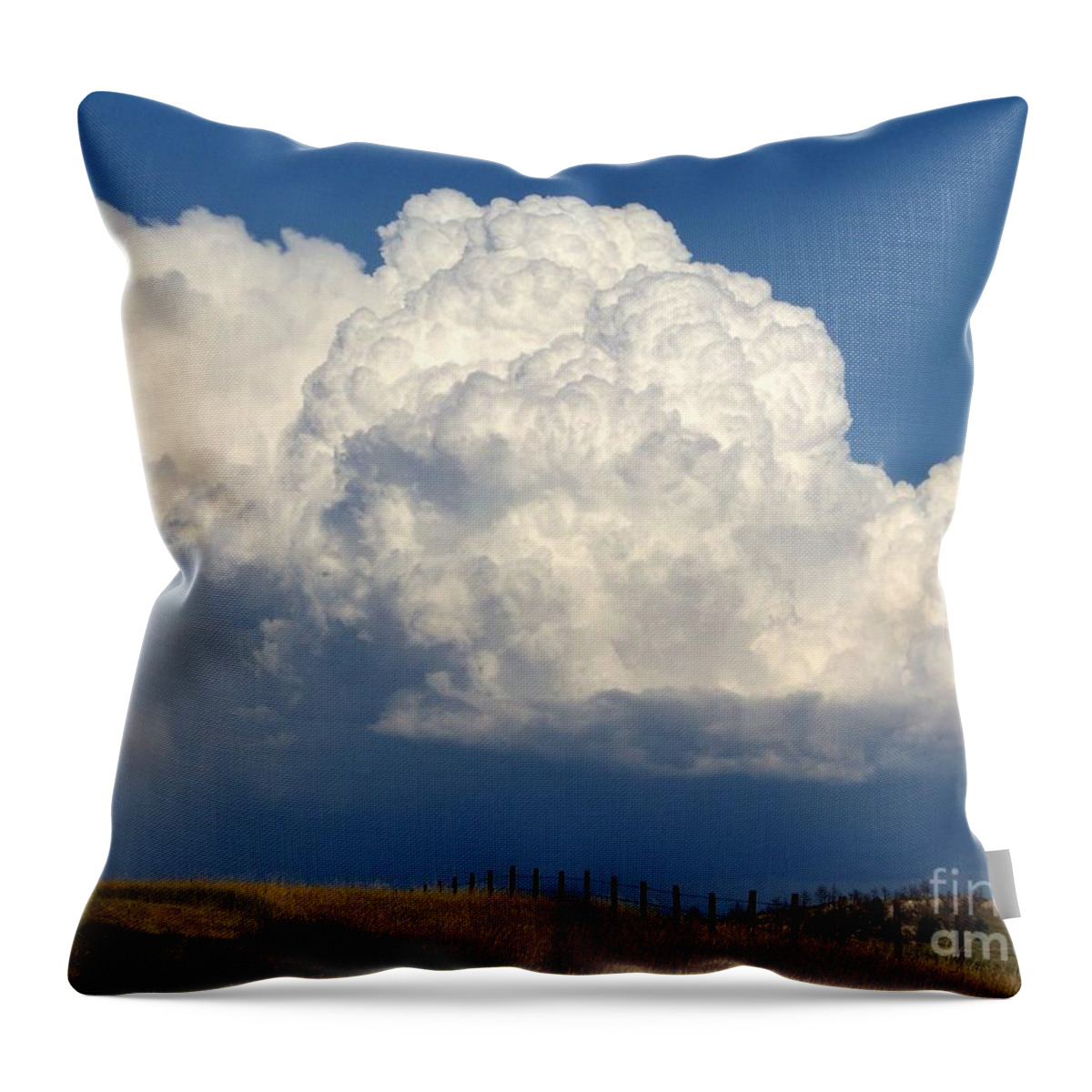 Clouds Throw Pillow featuring the photograph Storm's A Brewin' by Dorrene BrownButterfield