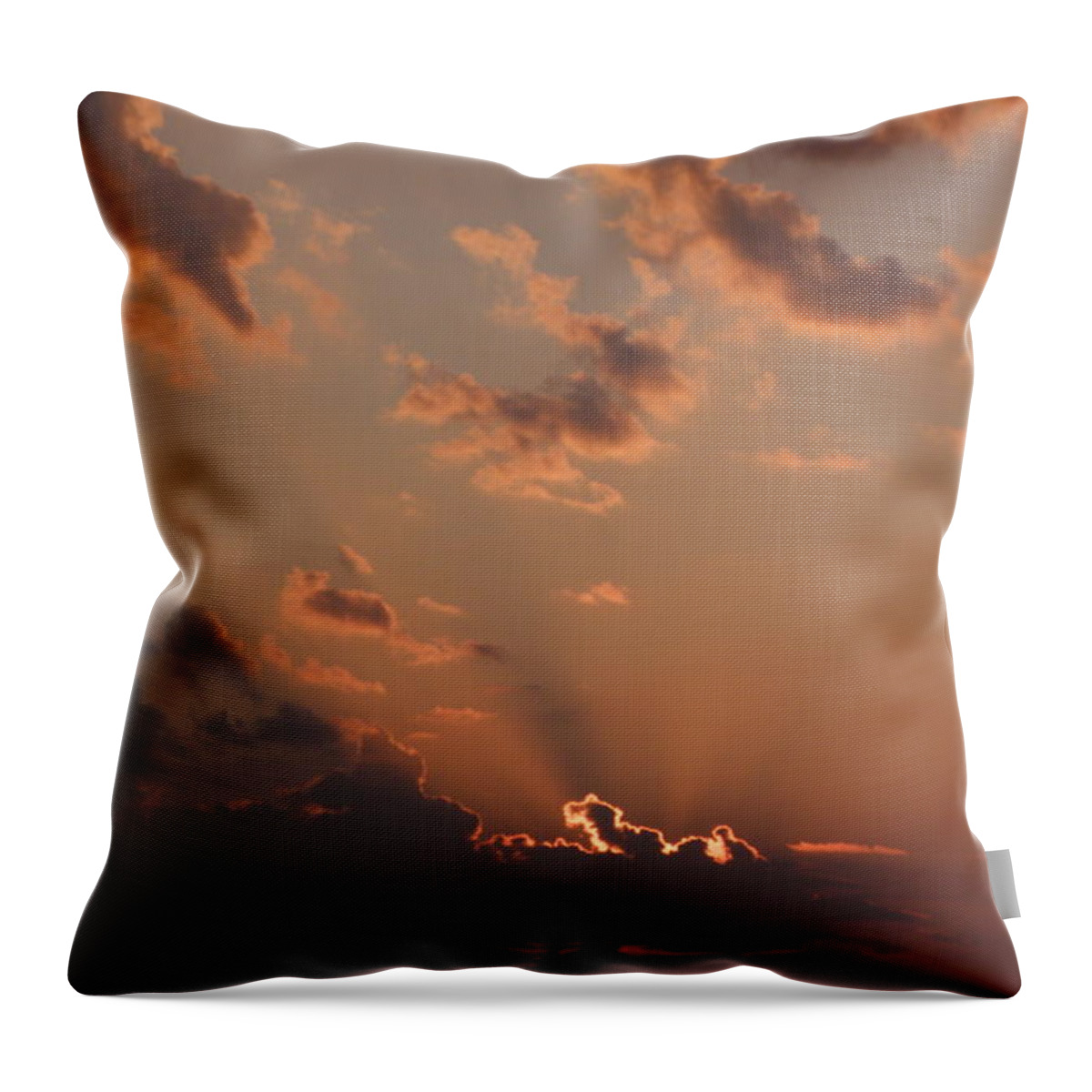 Sunrise Throw Pillow featuring the photograph Sunrise In The Clouds by Kim Galluzzo Wozniak