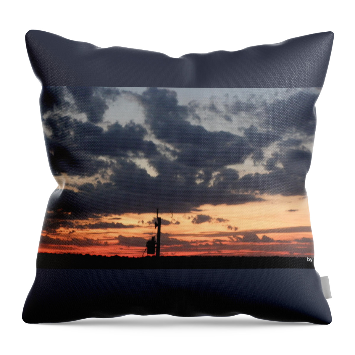 Sunset Throw Pillow featuring the photograph Sunset over the Outer Banks by Kim Galluzzo Wozniak