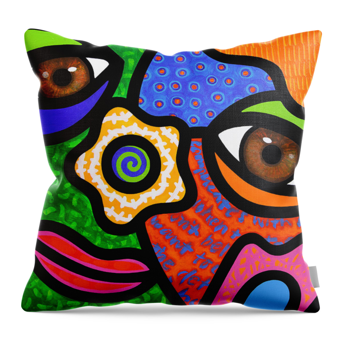Abstract Throw Pillow featuring the painting Sweet Escape by Steven Scott