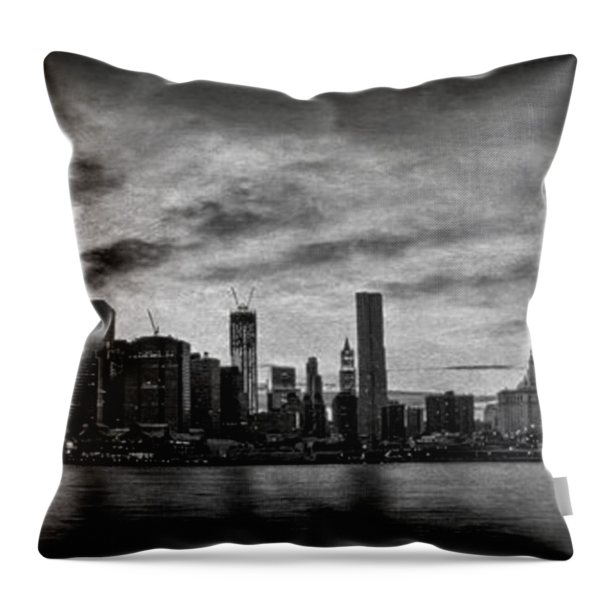 Manhattan Throw Pillow featuring the photograph The Night Is Young by Evelina Kremsdorf