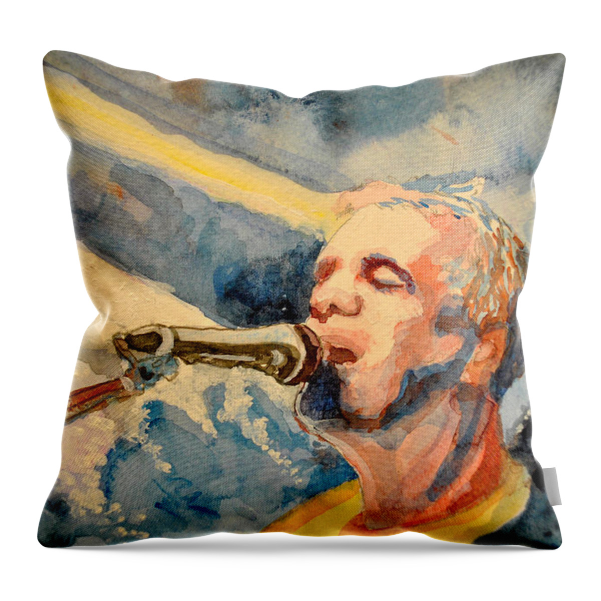Umphrey's Mcgee Throw Pillow featuring the painting The Song by Patricia Arroyo