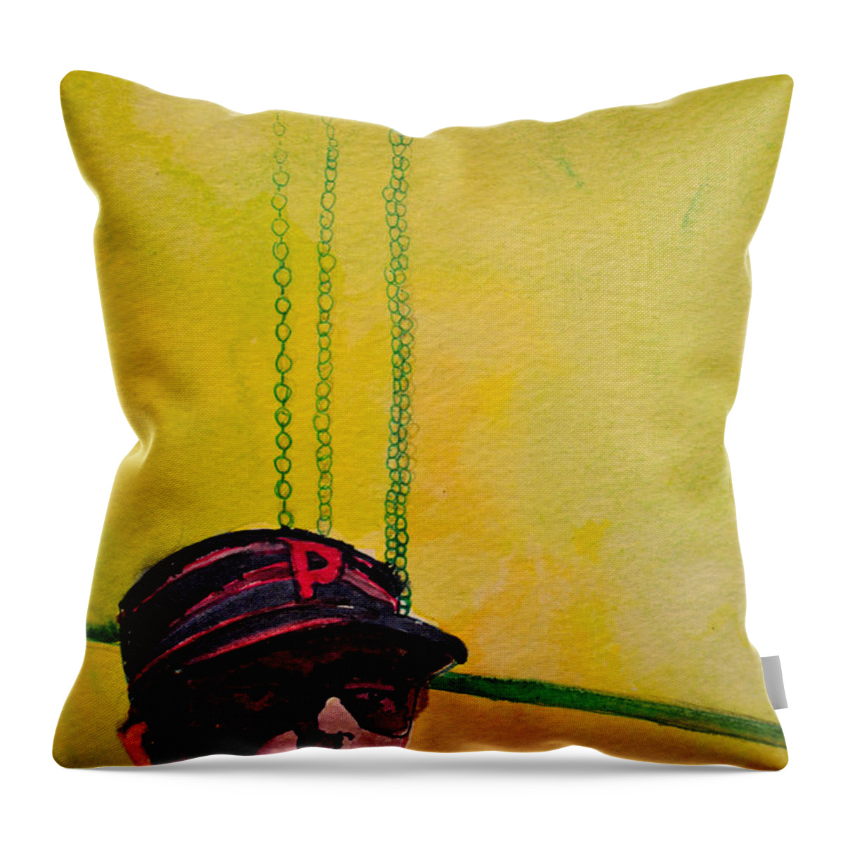 Umphrey's Mcgee Throw Pillow featuring the painting The Stare by Patricia Arroyo