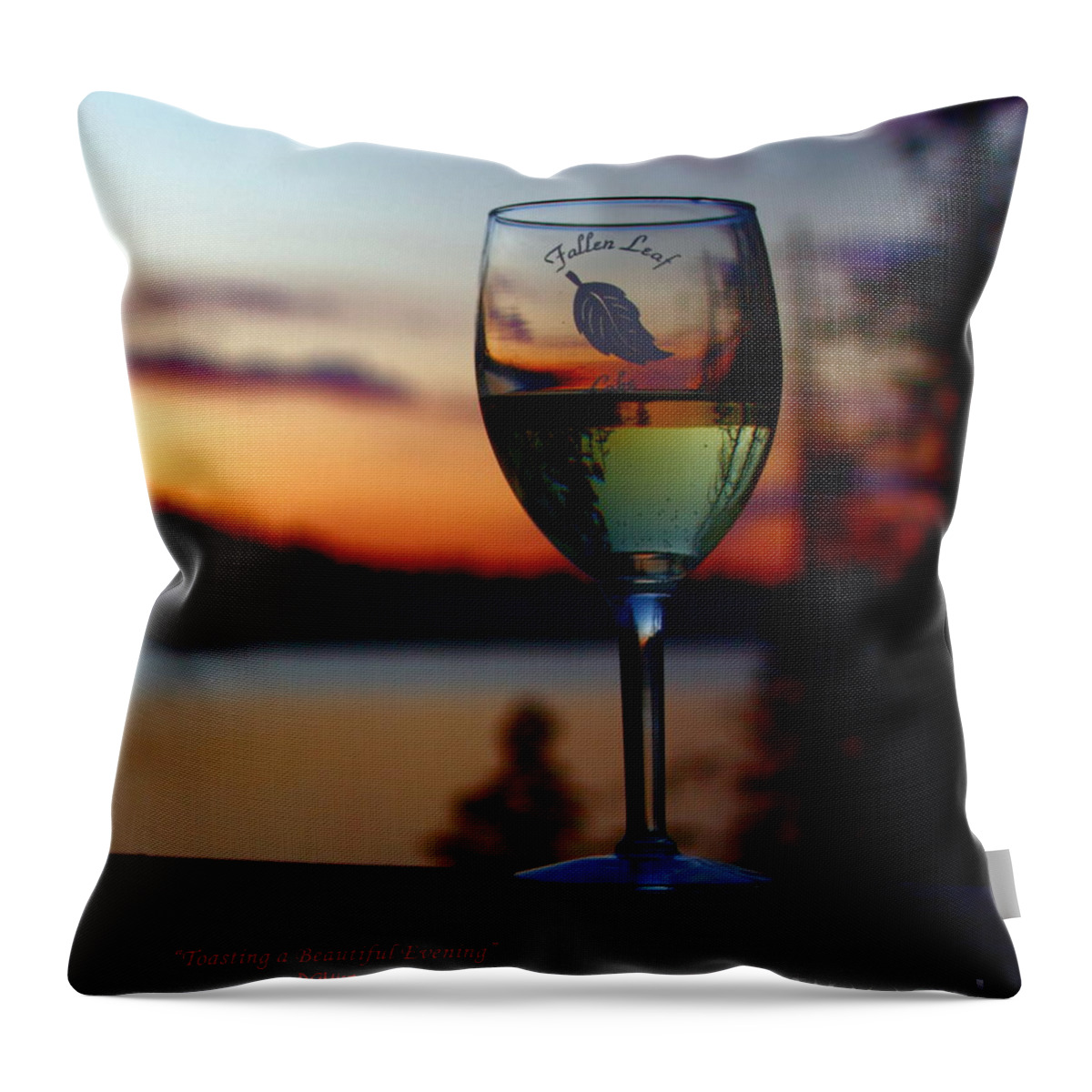Toasting A Beautiful Evening Throw Pillow featuring the photograph Toasting a Beautiful Evening by Patrick Witz