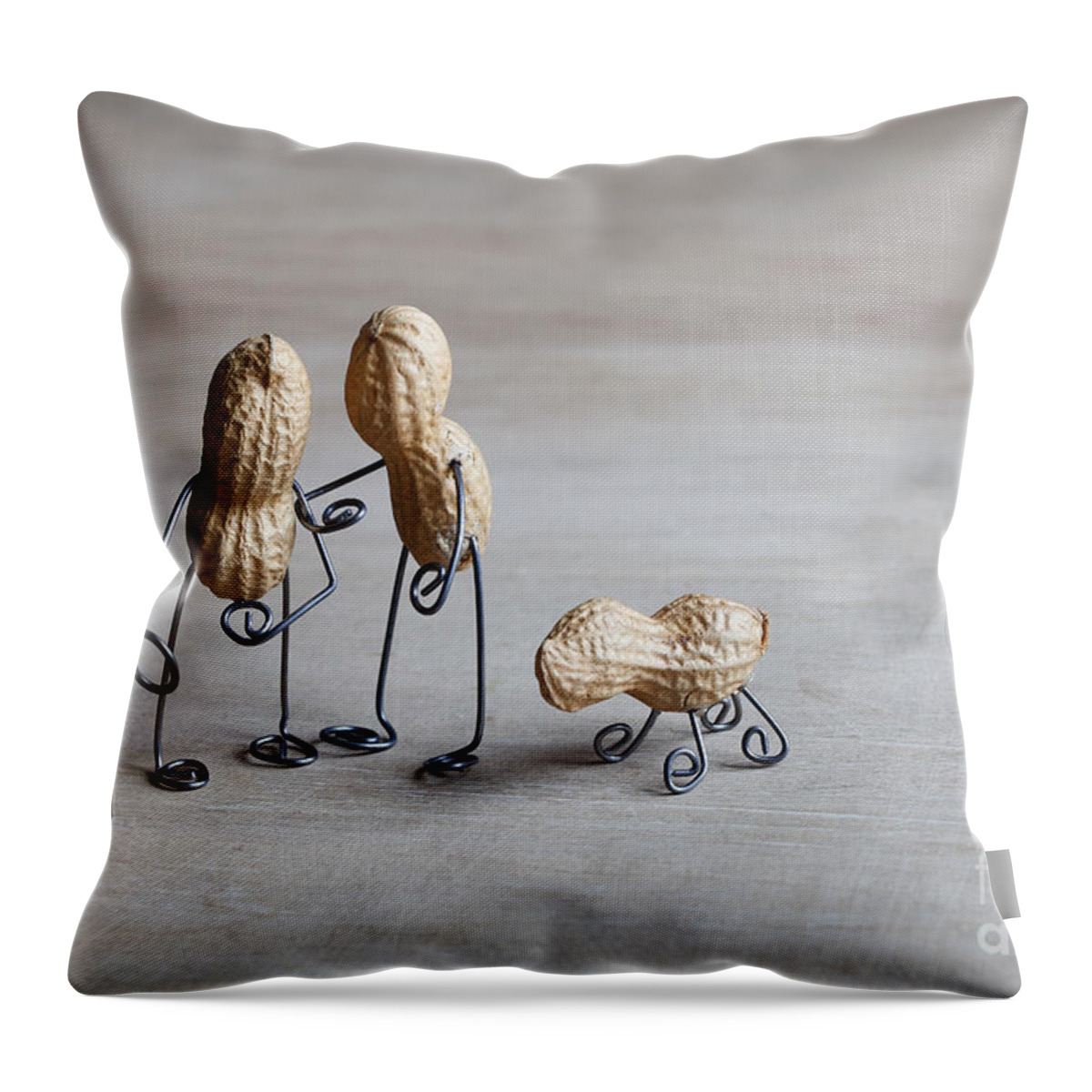 Peanut Throw Pillow featuring the photograph Together 02 by Nailia Schwarz