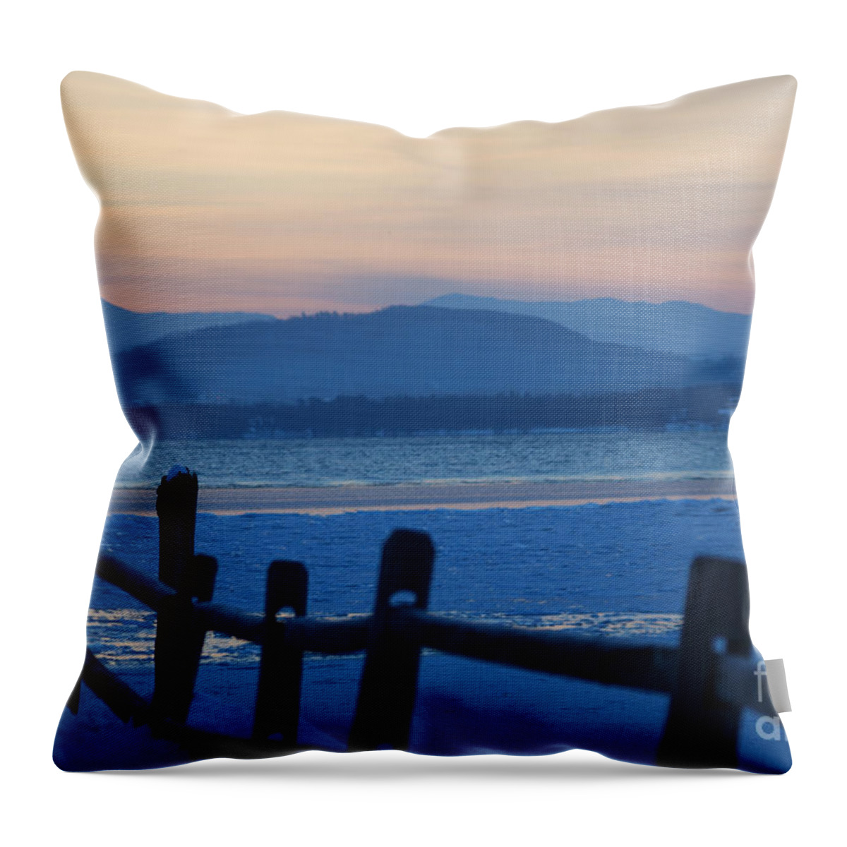 Fence Throw Pillow featuring the photograph Wooden fence by Dejan Jovanovic