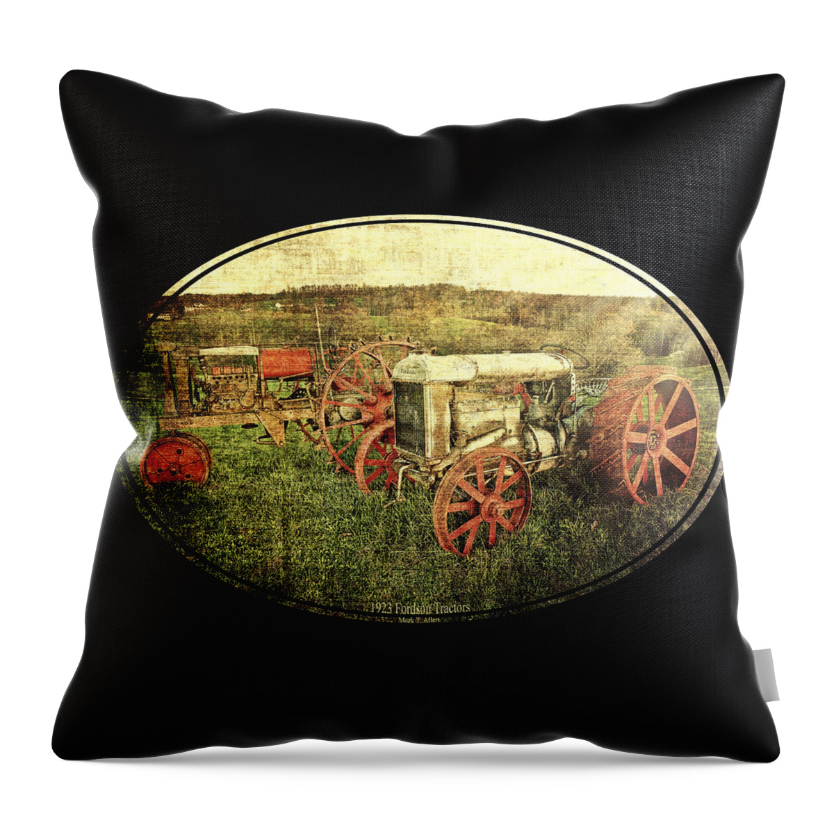 1923 Fordson Tractor Throw Pillow featuring the photograph Vintage 1923 Fordson Tractors by Mark Allen