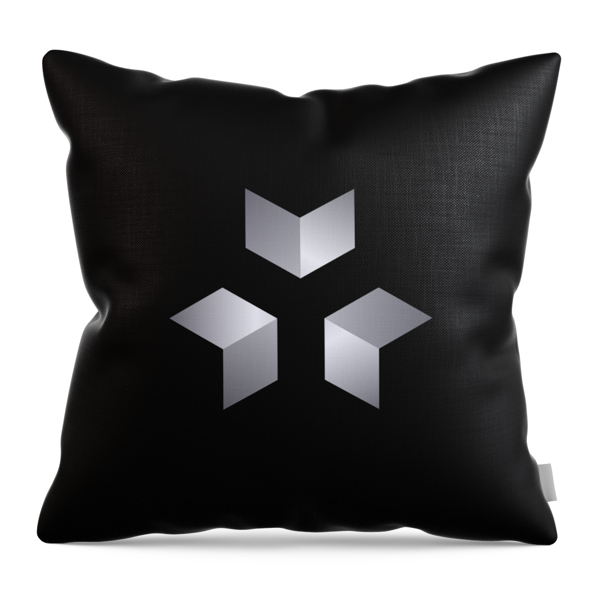 Pattern Throw Pillow featuring the digital art 3 Cubes by Pelo Blanco Photo