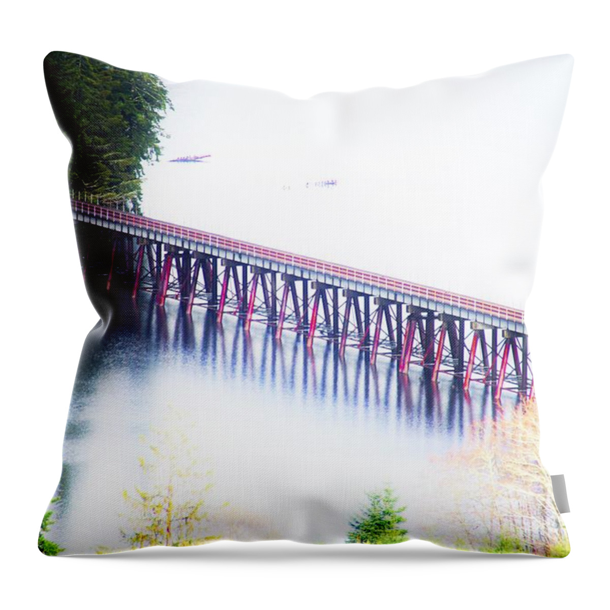 Bridge Throw Pillow featuring the photograph Bridging Over by Merle Grenz