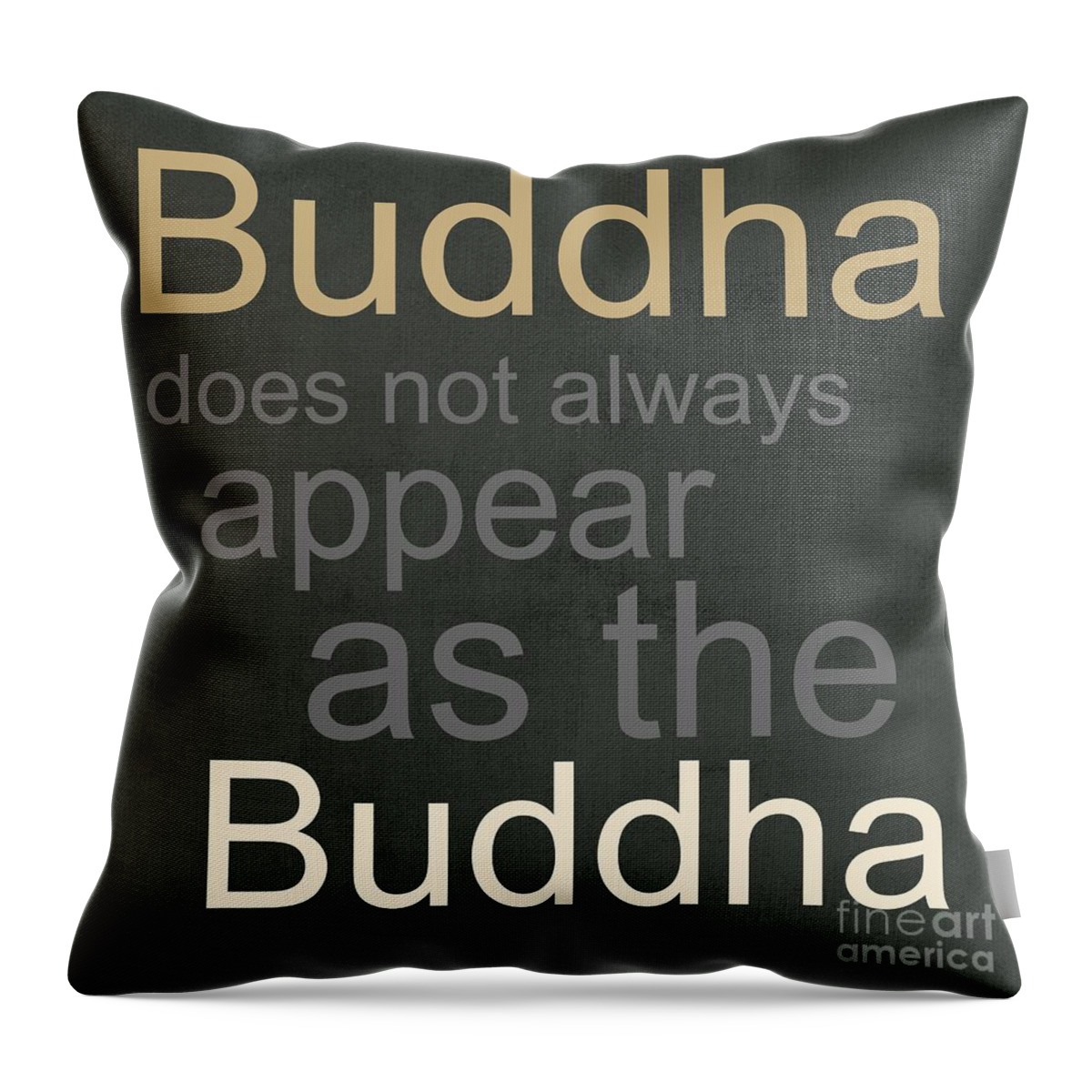 Buddha Throw Pillow featuring the mixed media Buddha by Linda Woods