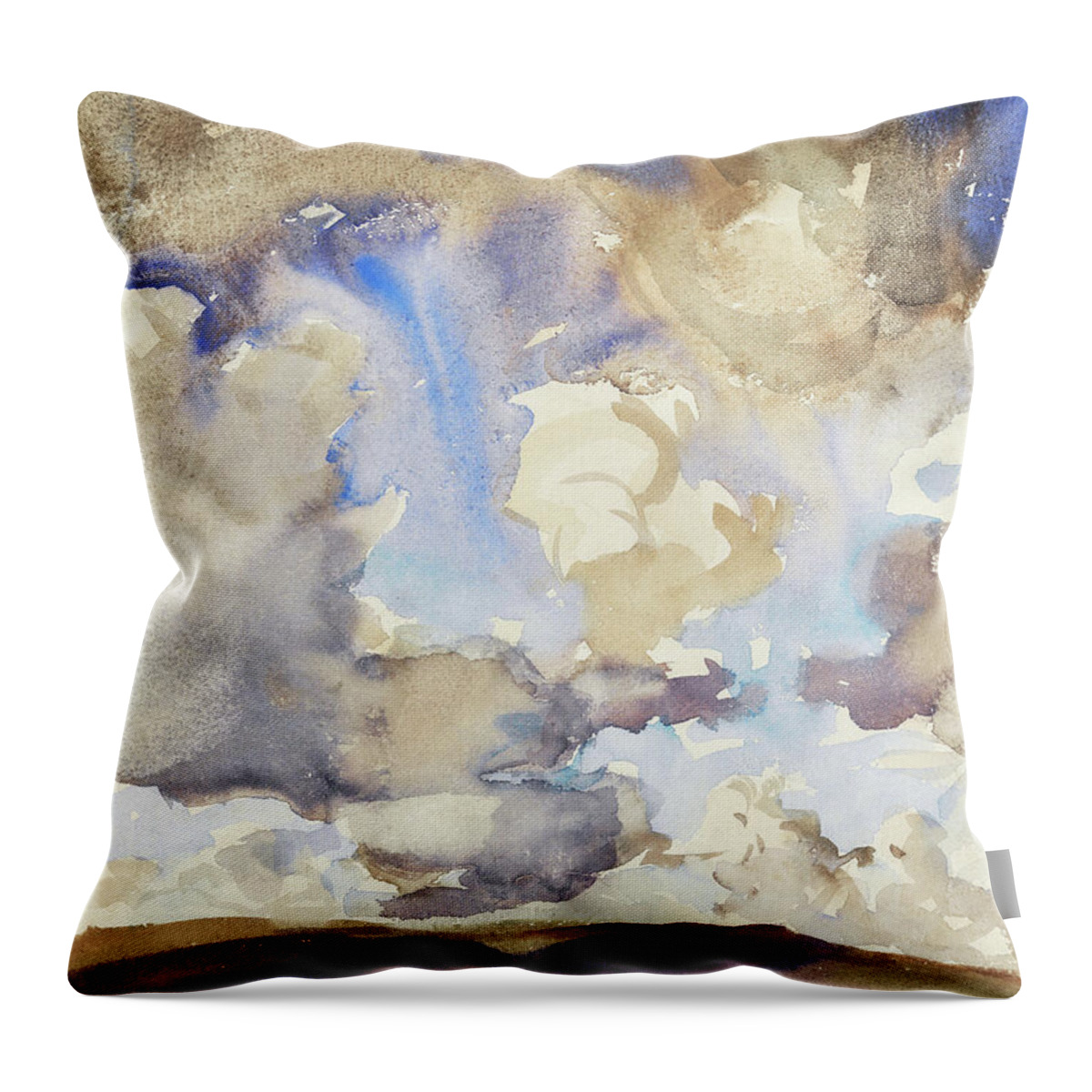 Clouds Throw Pillow featuring the painting Clouds by John Singer Sargent