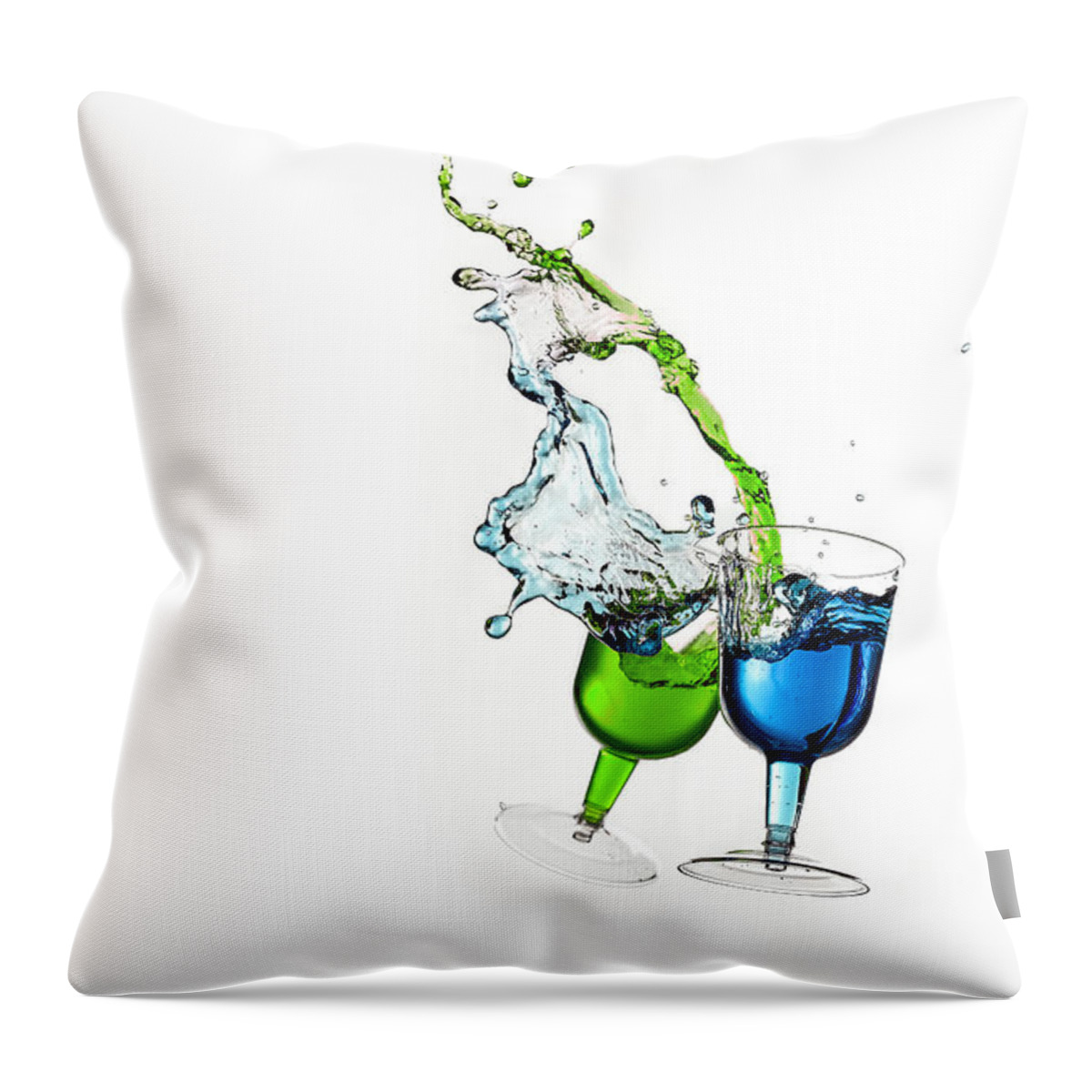Alcohol Throw Pillow featuring the photograph Dancing Drinks by Peter Lakomy