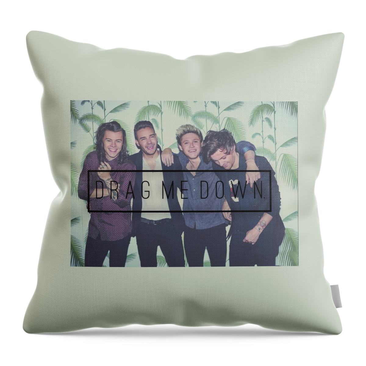 Drag Me Down - One Direction Throw Pillow by Alexis Casey - Mobile