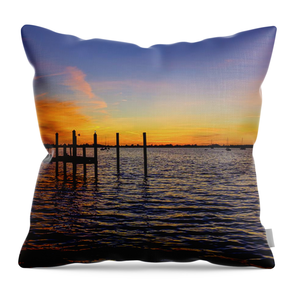 Florida Throw Pillow featuring the photograph Florida Keys Sunset by Raul Rodriguez