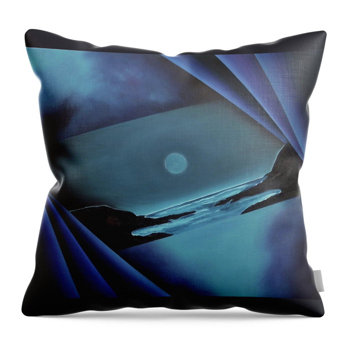  Throw Pillow featuring the painting Flowing Through by Ara Elena
