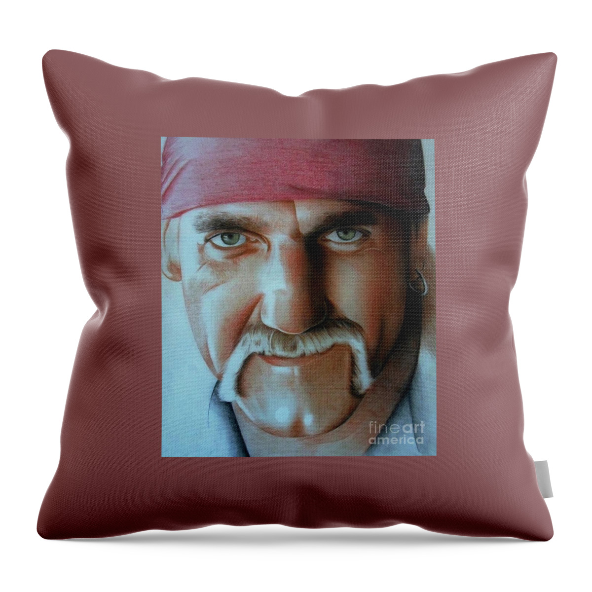 Hulk Hogan Throw Pillow by William McKay.