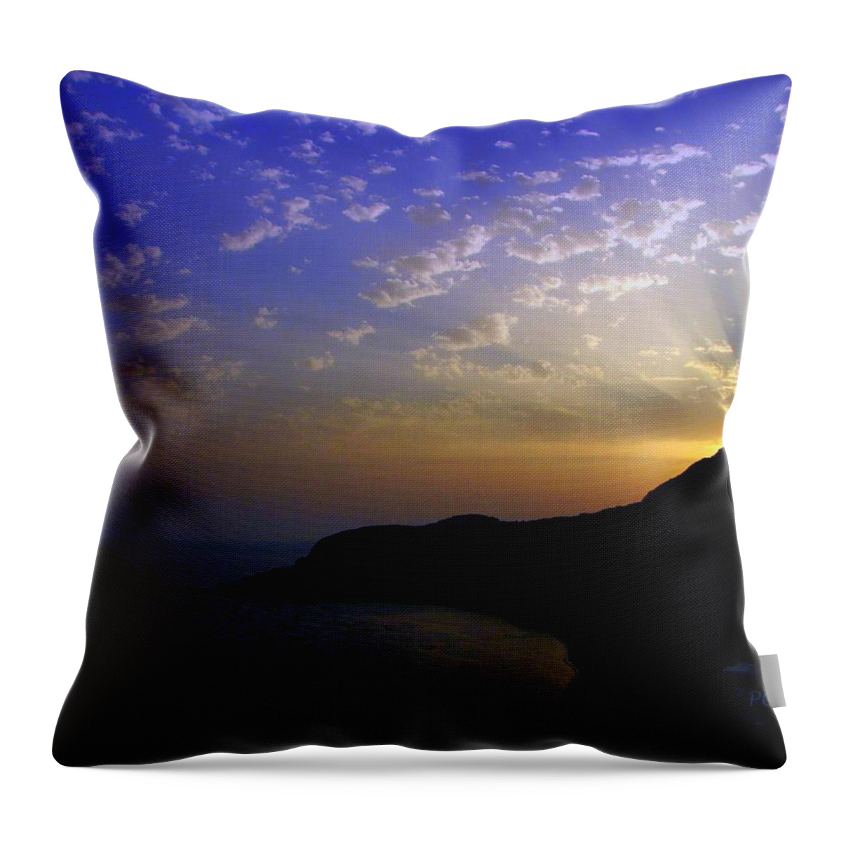 Sunset Throw Pillow featuring the photograph Ischia Awakens by Patrick Witz