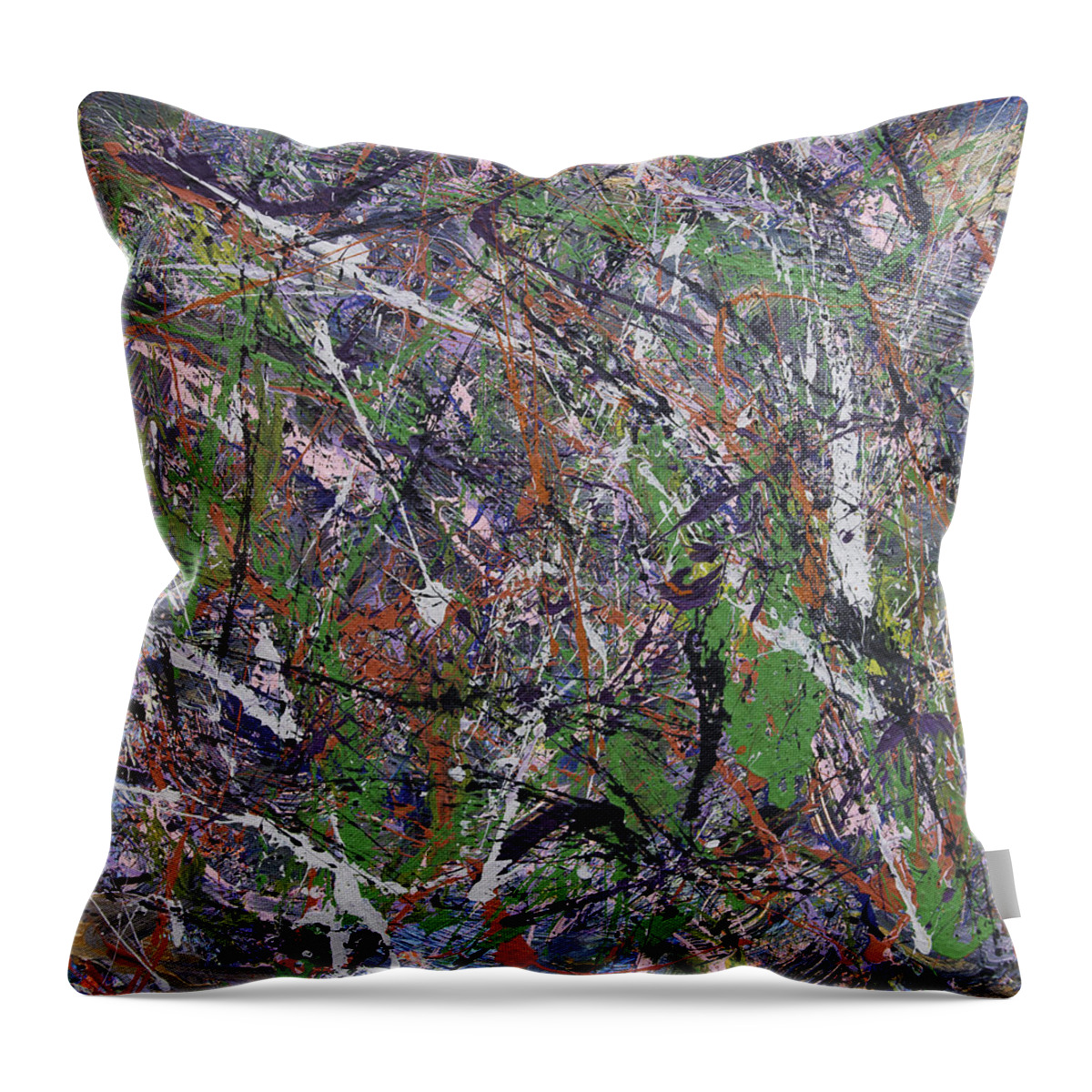 Abstract Throw Pillow featuring the painting Nacho Santana by Julius Hannah