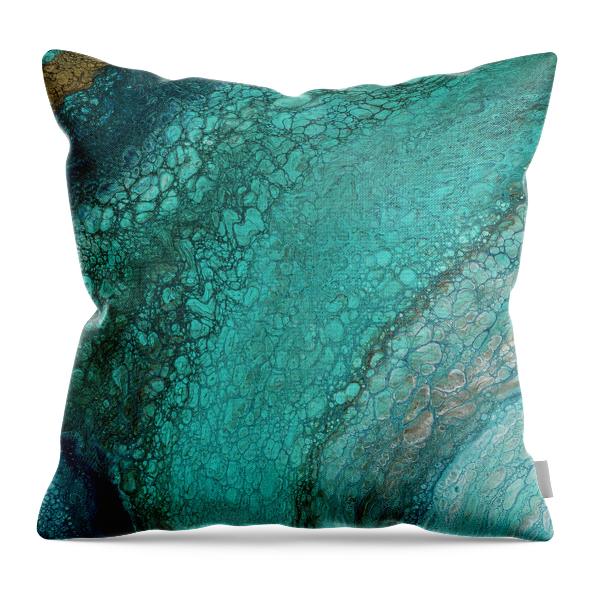 Organic Throw Pillow featuring the painting Lagoon by Tamara Nelson